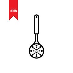 Skimmer icon vetor. Skimmer cooking simple design icon.