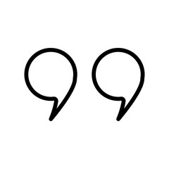 Quote Mark Icon Symbol Vector Illustration