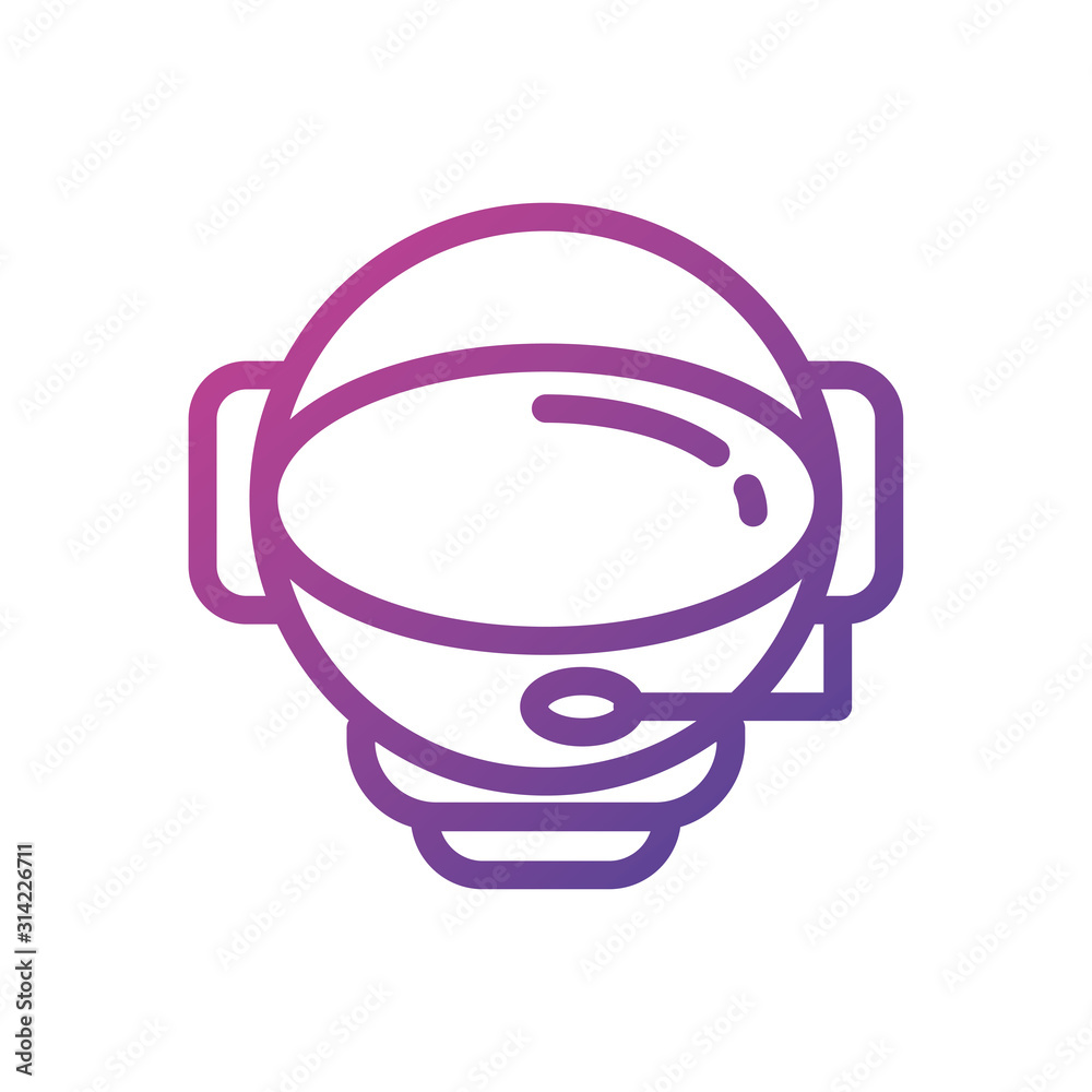 Canvas Prints isolated astronaut icon vector design