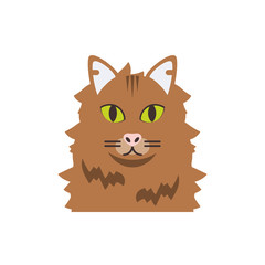 Cute brown cat cartoon vector design