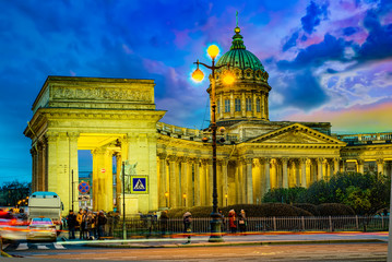 Fototapeta premium Kazan Temple - greatest architectural creation. Saint Petersburg.