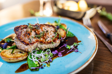Grilled pork cutlet