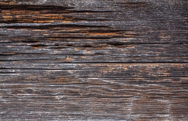 Old brown wood texture background. Top view. Copy space.