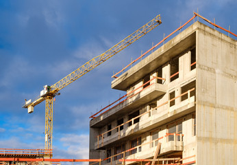 Tower crane at construction