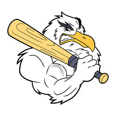 Seagull with a baseball bat 2