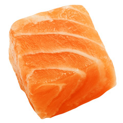 raw salmon, fish isolated on white background, clipping path, full depth of field