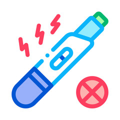Negative Pregnancy Test Icon Vector. Outline Negative Pregnancy Test Sign. Isolated Contour Symbol Illustration