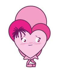 female heart cartoon vector design