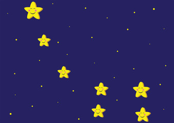 Toon representation of Ursa Minor (The Little Bear) Constellation.