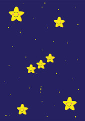 Obraz na płótnie Canvas Toon representation of Orion Constellation