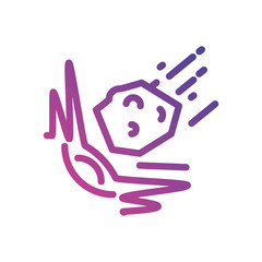 Isolated asteroid and hole vector design