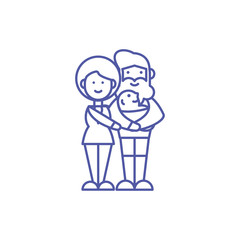 Mother father and baby vector design