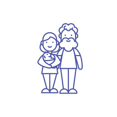 Mother father and baby vector design