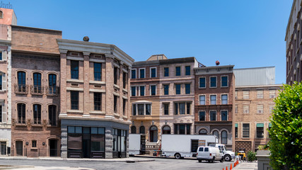 movietown backlot on a sunny day with many old houses