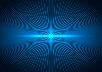 Abstract technology futuristic concept lines connection perspective with lighting blue of future on dark blue background.
