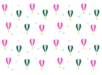 vector pattern with balloons (pink and blue)