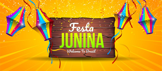 Festa Junina Colorful Banner Background