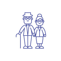 Grandfather and grandmother vector design