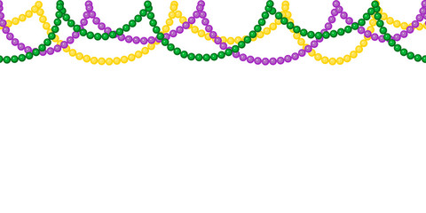 Seamless horizontal pattern beautiful beads © tamaraluiza