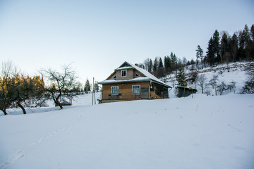 Snow-capped mountains and nature
