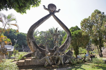 Buddha park in Vientiane, Laos -Xieng Khuan-