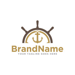 Nautical logo icon vector. Nautical modern logo template.