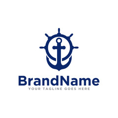 Nautical logo icon vector. Nautical modern logo template.