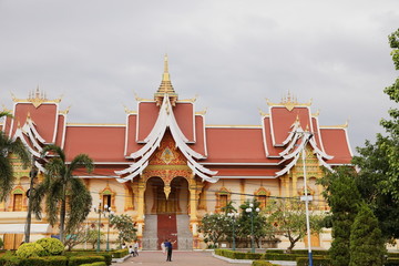 Obraz premium Pha That Luang monument, Vientiane, Laos.