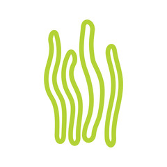 Herbal Therapy and medicine isolated icon spirulina algae on a white background. For science, pharmacy, homeopathy, alternative medicine, organic or natural logo design.