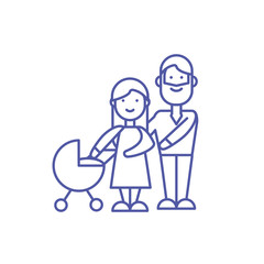 Mother father and baby vector design