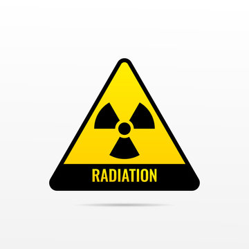 Radiation warning sign. Radioactive contamination or nuclear hazard symbol. caution simple icon. vector illustration