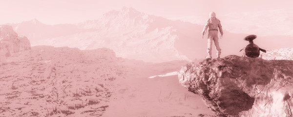 observing the landscape of another planet © juanjo