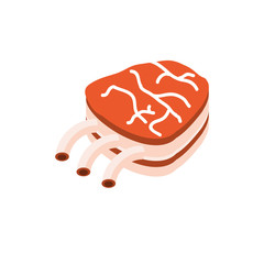 Isolated chicken meat vector design