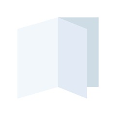 Open book vector illustration, flat style icon