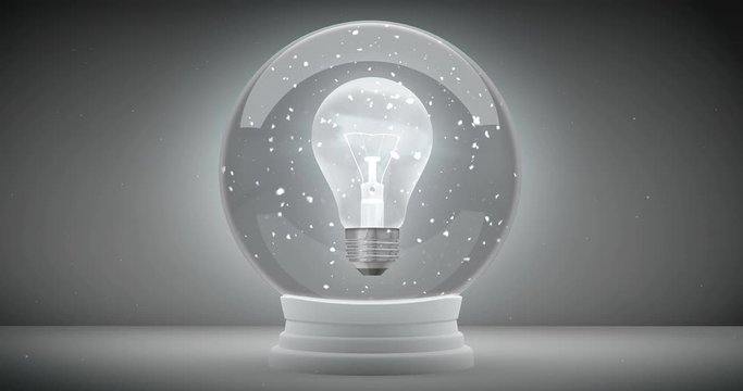 Empty Snow globe with snow inside background