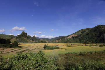 Fototapeta premium ラオスの山並みの風景
