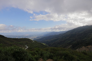 Fototapeta na wymiar ラオスの山並みの風景