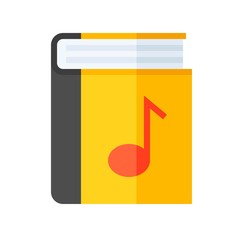 Song book vector illustration, flat style icon