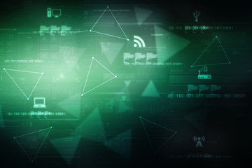 2d illustration WiFi symbol 