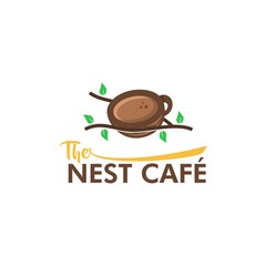The Nest Cafe Illustration Vector Template