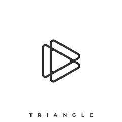 Obraz premium Triangle Play Illustration Vector Template