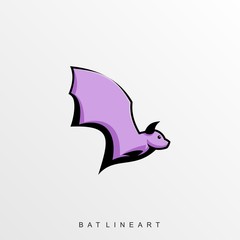 Fly Bat Illustration Vector Template