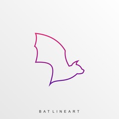 Bat Flying Illustration Vector Template