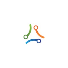 Naklejka premium Connection logo template vector icon design