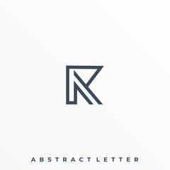 Fototapeta premium Abstract Letter Illustration Vector Template