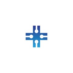 Medical cross logo template vector icon design