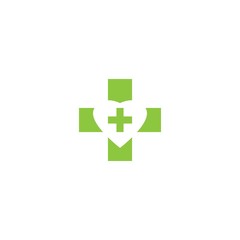 Obraz premium Medical cross logo template vector icon design