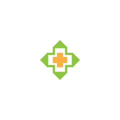 Obraz premium Medical cross logo template vector icon design