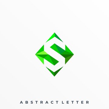 Gems Letter Illustration Vector Template