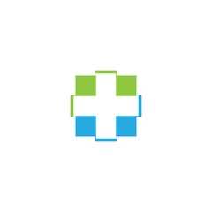 Medical cross logo template vector icon design